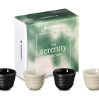 Le Creuset Serenity Stoneware Footless Egg Cups Set of 4 Matte Black & BriocheMatte Black & Brioche image number 1