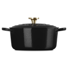 Le Creuset Cast Iron Signature Round Casserole 24cm OnyxOnyx image number 3