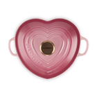 Le Creuset Cast Iron Classic Heart Casserole with Copper Knob 20cm Berry image number 2