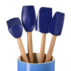 Le Creuset Stoneware Signature 5-Piece Utensil Set AzureAzure Blue image number 3