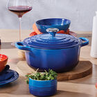 Le Creuset Cast Iron Signature Round Casserole 26cm Azure BlueAzure Blue image number 6