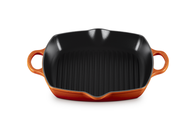Le Creuset Cast Iron Signature Deep Square Grill 30cm FlameFlame image number 2