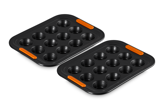 Le Creuset Set of 2 Metal Bakeware 12 Cup Mini Muffin Pan image number 1