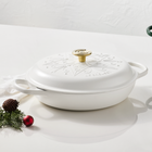 Le Creuset Signature Cast Iron Shallow Casserole L'Etoile Relief 30cm CottonCotton image number 6