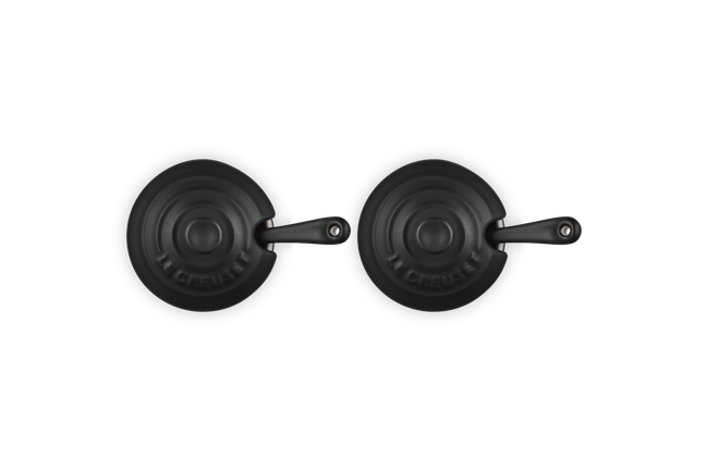 Le Creuset Serenity Stoneware Set of 2 Condiment Pots Matte BlackMatte Black image number 7
