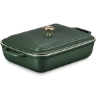 Le Creuset Stoneware Coupe Rectangular Dish with Lid 4L For&ecirc;t image number 6