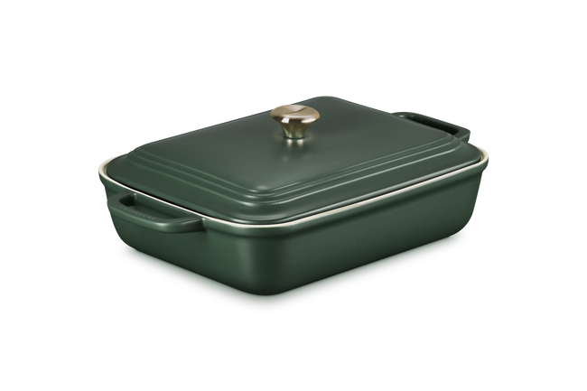 Le Creuset Stoneware Coupe Rectangular Dish with Lid 4L For&ecirc;t image number 6