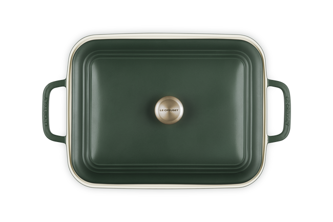 Le Creuset Stoneware Coupe Rectangular Dish with Lid 4L For&ecirc;t image number 5