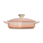 Le Creuset Cast Iron Classic Shallow Heart Casserole with Light Gold Heart Knob 20cm image number 5