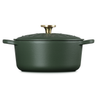 Le Creuset Signature Cast Iron Round Cocotte L'Etoile Relief 24cm For&ecirc;tFor&ecirc;t image number 3