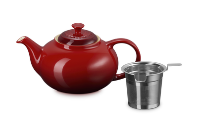 Le Creuset Stoneware Teapot with Stainless Steel Infuser 1.3L Cerise
