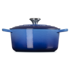 Le Creuset Cast Iron Signature Round Casserole 26cm Azure BlueAzure Blue image number 3