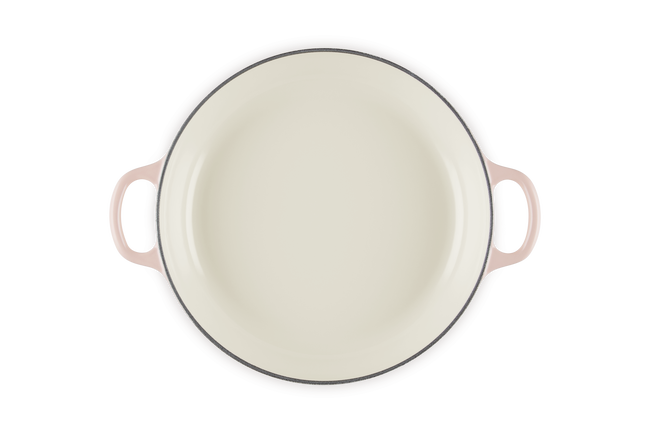 Le Creuset Cast Iron Signature Petal Shallow Casserole 26cm P&ecirc;cheP&ecirc;che image number 4