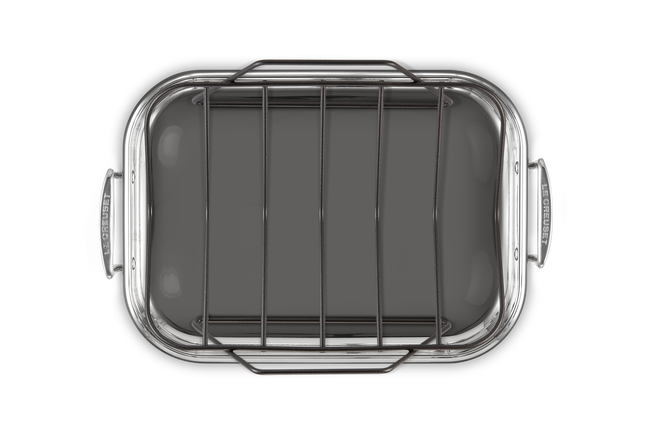 3-ply Stainless Steel Roaster with Roasting Rack image number 4