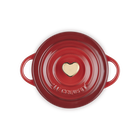 Stoneware Mini Cocotte with Gold Heart Knob image number 3