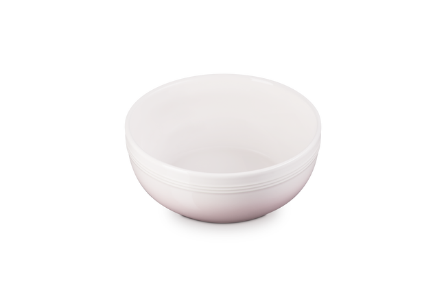 Stoneware Coupe Serving BowlShell Pink image number 2