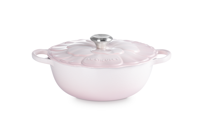 Le Creuset Cast Iron Signature Petal Soup Pot 26cm Shell PinkShell Pink image number 1