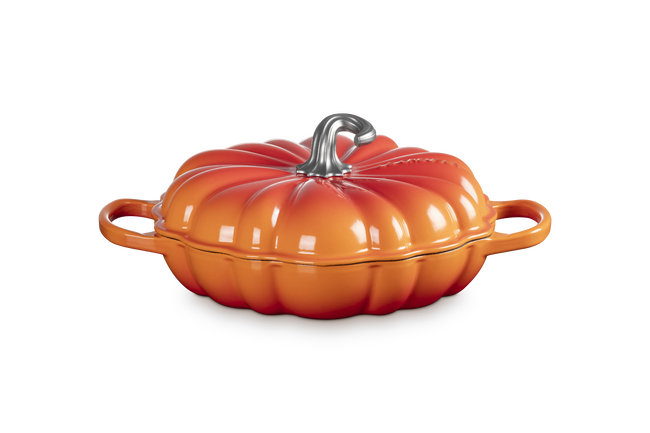Le Creuset Cast Iron Signature Pumpkin Shallow Casserole 28cm image number 3