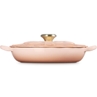 Le Creuset Cast Iron Signature Petal Shallow Casserole 26cm P&ecirc;cheP&ecirc;che image number 3