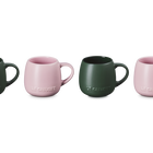 Le Creuset Serenity Stoneware Coupe Mug Set of 4 For&ecirc;t & Sugar PinkFor&ecirc;t & Sugar Pink image number 4