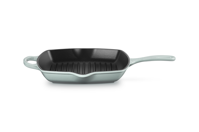 Le Creuset Cast Iron Signature Square Skillet Grill 26cm Sea SaltSea Salt image number 1