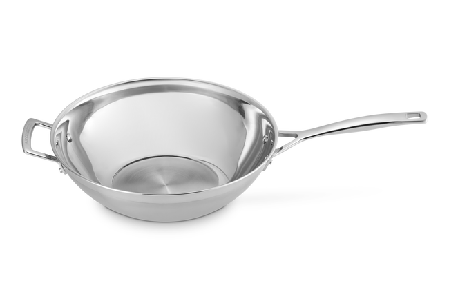 Le Creuset 3-Ply Stainless Steel Uncoated Stir-Fry Wok image number 2