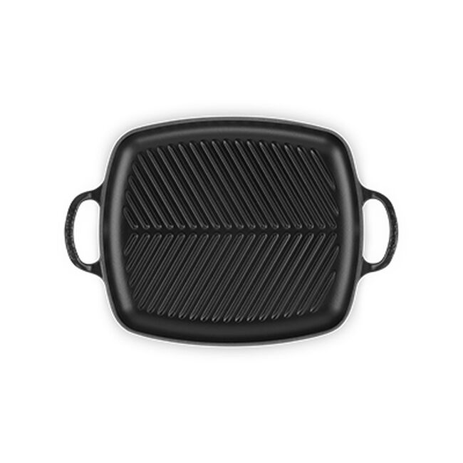Le Creuset Cast Iron Signature Shallow Rectangular Grill 30cm Matte BlackMatte Black image number 4