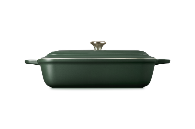 Le Creuset Stoneware Coupe Rectangular Dish with Lid 4L For&ecirc;t image number 3