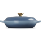 Le Creuset Cast Iron Signature Shallow Casserole 30cm ChambrayChambray image number 3