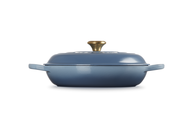 Le Creuset Cast Iron Signature Shallow Casserole 30cm ChambrayChambray image number 3
