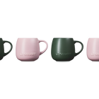 Le Creuset Serenity Stoneware Coupe Mug Set of 4 For&ecirc;t & Sugar PinkFor&ecirc;t & Sugar Pink image number 5