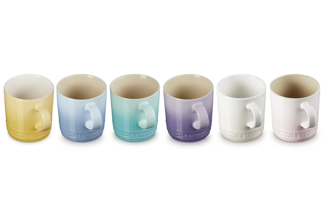 Le Creuset Stoneware Sorbet Set of 6 London Mugs 350ml image number 4