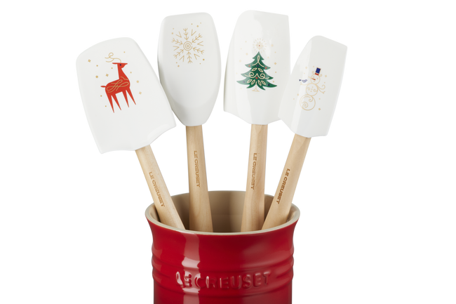 5 Piece Utensil Set Cerise Noel Decal image number 2