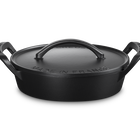Le Creuset Cast Iron Alpine Outdoor Shallow Casserole 28cm Matte Black image number 1