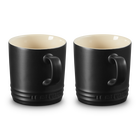 Le Creuset Stoneware Set of 2 London Mug 350ml Matte BlackMatte Black image number 1