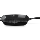 Le Creuset Cast Iron Signature Square Skillet Grill 26cm OnyxOnyx image number 1