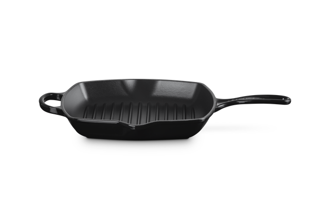 Le Creuset Cast Iron Signature Square Skillet Grill 26cm OnyxOnyx image number 1