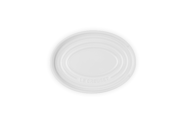Stoneware Oval Spoon RestWhite image number 4