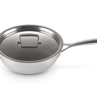 3-ply Stainless Steel Non-Stick Chef's Pan with Lid and Helper Handle image number 2