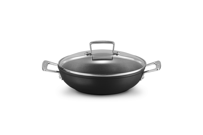 Le Creuset Toughened Non-Stick Shallow Casserole with Glass Lid image number 1