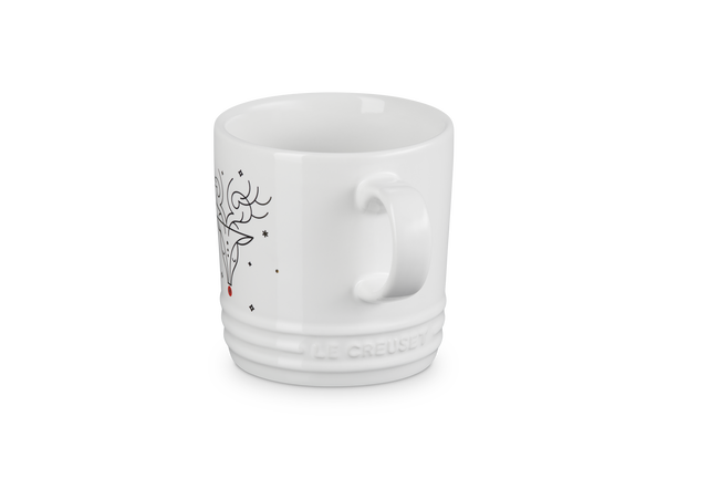 Le Creuset Stoneware Noel London Mug Rudolph 350ml White image number 5