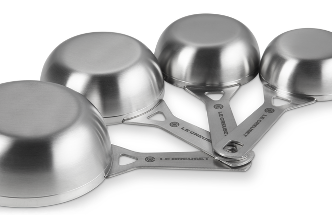 Le Creuset Stainless Steel Set of 4 Measuring Cups image number 4