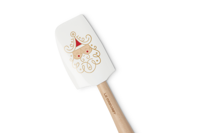 Le Creuset Silicone Craft Medium Spatula Santa Decal White image number 3