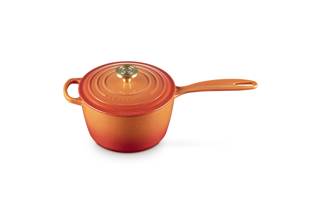 Le Creuset Cast Iron Signature Saucepan 18cm Flamme Dor&ecirc;e image number 3