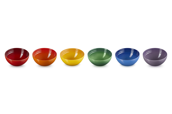 Stoneware Rainbow Set of 6 Vancouver Snack Bowls image number 3