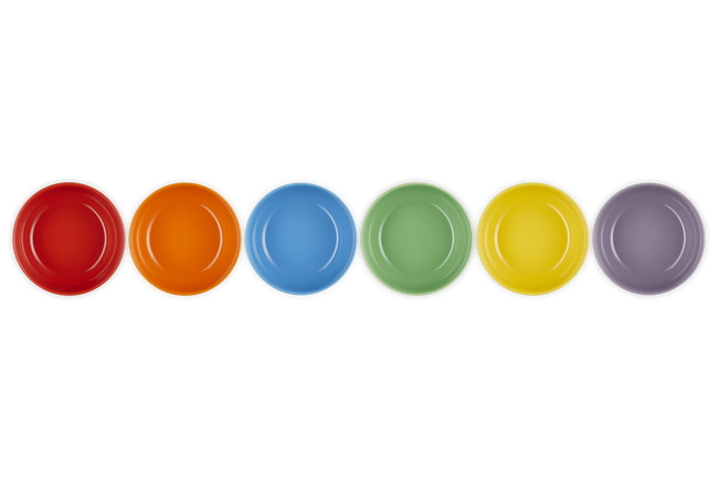 Stoneware Rainbow Set of 6 Coupe Cereal Bowls image number 5