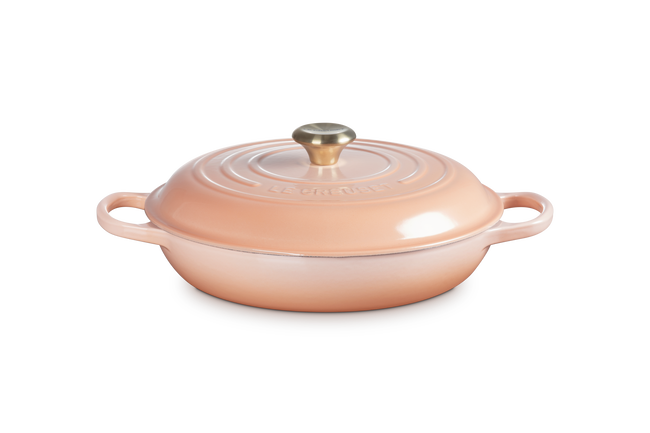 Le Creuset Cast Iron Signature Shallow Casserole 30cm P&ecirc;cheP&ecirc;che image number 1