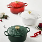 Le Creuset Signature Cast Iron Round Cocotte L'Etoile Relief 24cm CottonCotton image number 6