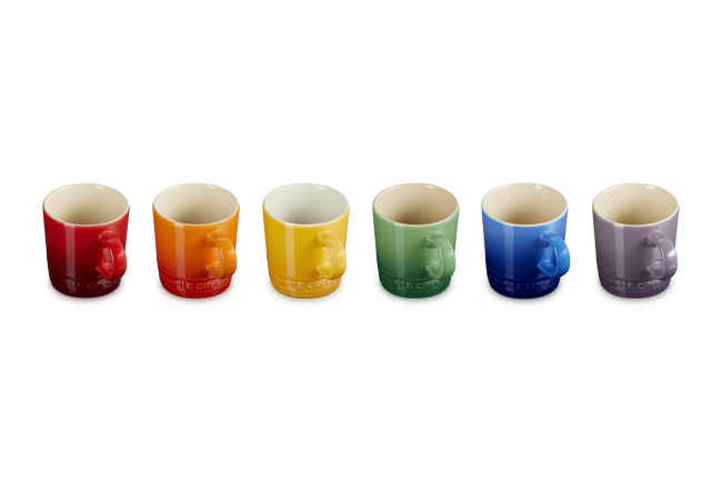 Stoneware Rainbow Set of 6 Vancouver Espresso Mugs image number 3