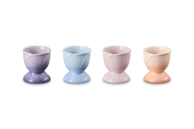 Stoneware La Collection Jardin Set of 4 Footed Egg Cups